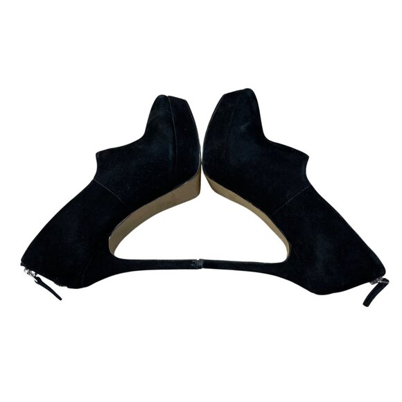 Nine West Feminity Platform Shootie Pump Size 6 Black Suede - Picture 6 of 10